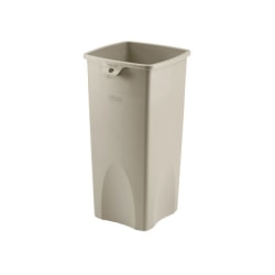 Rubbermaid Commercial Untouchable Square Container - 23 gal Capacity - Square - Crack Resistant - 32.9"x16.5"x 15.5" Depth - Plastic - Beige