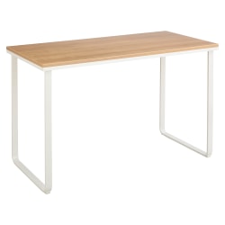 Safco - Table - rectangular - beech - white base