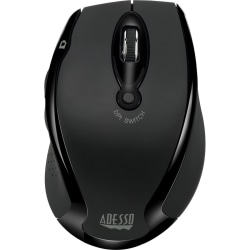 Adesso iMouse M20B - Wireless Ergonomic Optical Mouse - Optical - Wireless - 30 ft - Radio Frequency - IMOUSEM20B
