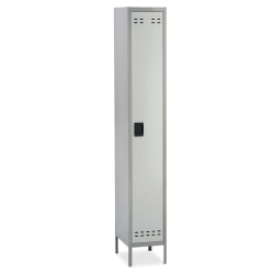 Safco® Single-Tier Two-Tone Locker With Legs, 78"H x 18"W x 12"D, Gray