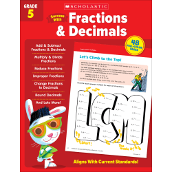 Scholastic Success With Fractions & Decimals Workbook, Grade 5