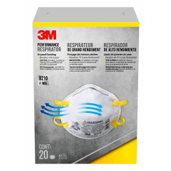 3M™ Performance N95 Drywall Sanding Respirators, White, Pack Of 20 Respirators, 8210D20-DC