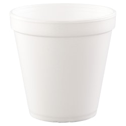 Dart Foam Food Containers, 16 Oz, White, 25 Containers Per Bag, Carton Of 20 Bags