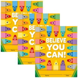 Eureka Mini Reward Charts With Stickers, Crayola, 36 Per Pack, Set Of 3 Packs