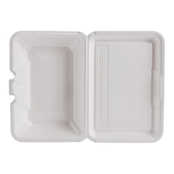 Dart® Foam Hinged Food Containers, 9 5/16"H x 6 7/16"W x 2 15/16"D, Pack Of 200 Containers