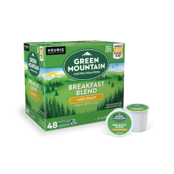 Green Mountain Coffee® Single-Serve Coffee K-Cup®, Breakfast Blend, Carton Of 48