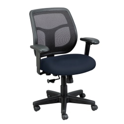 WorkPro® Apollo MT9400 Ergonomic Low-Back Task Chair With Antimicrobial Vinyl, Navy/Black