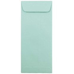 JAM Paper® #10 Policy Envelopes, Gummed Seal, Aqua, Pack Of 25