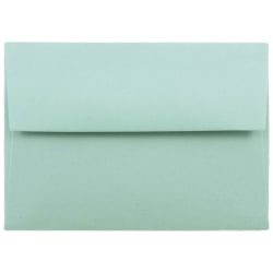JAM Paper® Booklet Invitation Envelopes, A2, Gummed Seal, Aqua, Pack Of 25