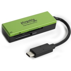 Plugable USB C SD Card Reader - USB C Card Reader for SD, Micro SD, MMC, or MS Cards - (Compatible with Thunderbolt and USB C 2017 2018 2019 MacBook Pro, 2018 MacBook Air, 12 Inch Retina MacBook), Driverless