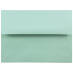 JAM Paper® Booklet Invitation Envelopes, A6, Gummed Seal, Aqua Blue, Pack Of 25