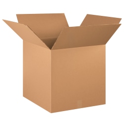 Partners Brand Heavy-Duty Double Wall ECT 71 Storage Boxes, 20" x 20" x 20", Kraft, Case Of 10