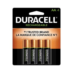 Duracell Rechargeable AA Batteries, Pack Of 4
