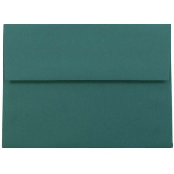 JAM Paper® Booklet Invitation Envelopes, A6, Gummed Seal, Teal, Pack Of 25