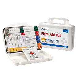 First Aid Only 25-Person 16-Unit Plastic First Aid Kit, 7"H x 10"W x 3"D, Kit Of 83 Pieces