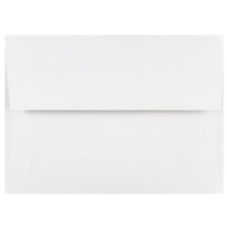 JAM Paper® Booklet Invitation Envelopes, A6, Gummed Seal, White, Pack Of 25
