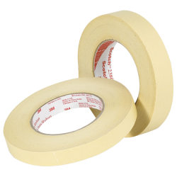 Scotch 2380 High Temperature Masking Tape, 1" x 60 Yd., Tan, Case Of 36