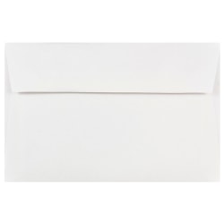 JAM Paper® Booklet Invitation Envelopes, A9, Gummed Seal, White, Pack Of 25