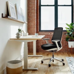 Branch Furniture Ergonomic Task Chair, Black/White