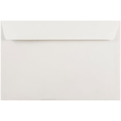 JAM Paper® Booklet Envelopes, 6" x 9", Gummed Seal, White, Pack Of 25