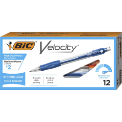 BIC® Mechanical Pencils, #2 Lead, Medium Point, 0.7 mm, Blue Barrel, Pack Of 12