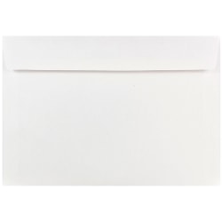 JAM Paper® Booklet Envelopes, 7" x 10", Gummed Seal, White, Pack Of 25