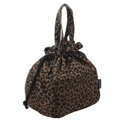 Brentwood® Insulated Canvas Lunch Tote Cooler Bag with 2 Side Pockets, 12-Can Capacity, Leopard Brown