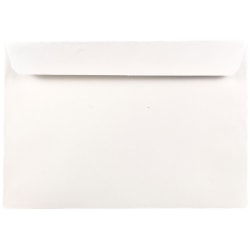 JAM Paper® Booklet Envelopes, 7 1/2" x 10 1/2", Gummed Seal, White, Pack Of 25