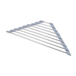 Better Houseware Non-slip Roll-up Corner Sink Shelf, Stainless Steel
