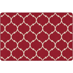 Flagship Carpets Moroccan Trellis Rectangular Rug, 72" x 108", Red