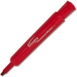 Integra Permanent Chisel Markers, Red, Pack Of 12