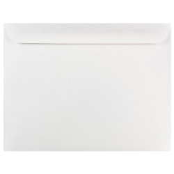 JAM Paper® Booklet Envelopes, 10 x 13, Gummed Seal, White, Pack Of 25