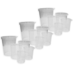Learning Advantage® Economy Graduated Beakers, 5 Beakers Per Set, Pack Of 3 Sets