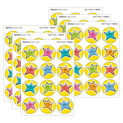 TREND Stinky Stickers, Star Power, Banana scent, 48 Per Pack, Set Of 6 Packs