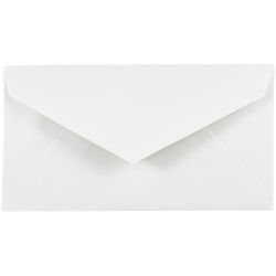 JAM PAPER Monarch Commercial Envelopes, 3 7/8" x 7 1/2", White, Pack Of 25