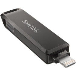 SanDisk® iXpand® Flash Drive Luxe For iPhone and USB Type-C Devices, 256GB, Gunmetal