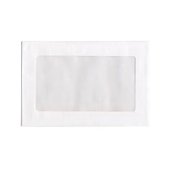JAM Paper® Window Booklet Envelopes, 9 x 12, White, Pack Of 25