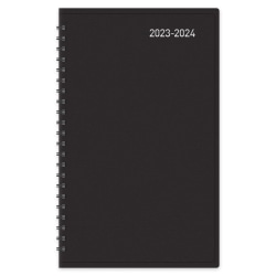 2023-2024 Office Depot® Brand 14-Month Daily Academic Planner, 5" x 8", 30% Recycled, Black, July 2023 To August 2024