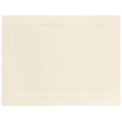 JAM Paper® Blank Note Cards, Panel Border, 4 1/4" x 5 1/2", Ivory, Pack Of 100