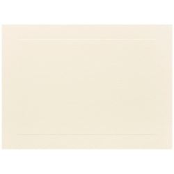 JAM Paper® Note Cards, Panel Border, 4 5/8" x 6 1/4", Ivory, Pack Of 100