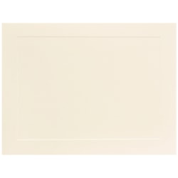 JAM Paper® Blank Note Cards, Panel Border, 5 1/8" x 7", Ivory, Pack Of 100