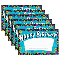 TREND Recognition Awards, Color Harmony Birthday, 30 Per Pack, Set Of 6 Packs