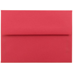JAM Paper® Booklet Invitation Envelopes, A6, Gummed Seal, 30% Recycled, Red, Pack Of 25