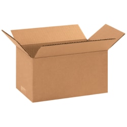 Partners Brand Corrugated Boxes 10" x 6" x 5", Kraft, Bundle of 25