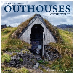 2026 Willow Creek Press Art & Design Monthly Wall Calendar, 12" x 12", Outhouses, January To December, 52259
