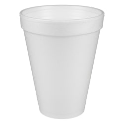 Dart® Insulated Foam Drinking Cups, White, 12 Oz, Box Of 1,000, DCC12J12