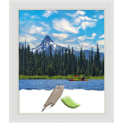 Amanti Art Flair Soft White Picture Frame, 24" x 28", Matted For 20" x 24"