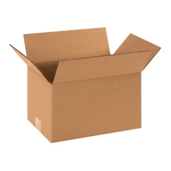 Partners Brand Corrugated Boxes 12" x 8" x 7", Kraft, Bundle of 25