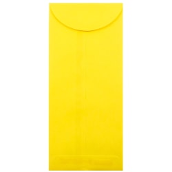 JAM Paper® Policy Envelopes, #12, Gummed Seal, 30% Recycled, Yellow, Pack Of 25