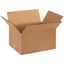 Partners Brand Corrugated Boxes 13" x 10" x 7", Kraft, Bundle of 25